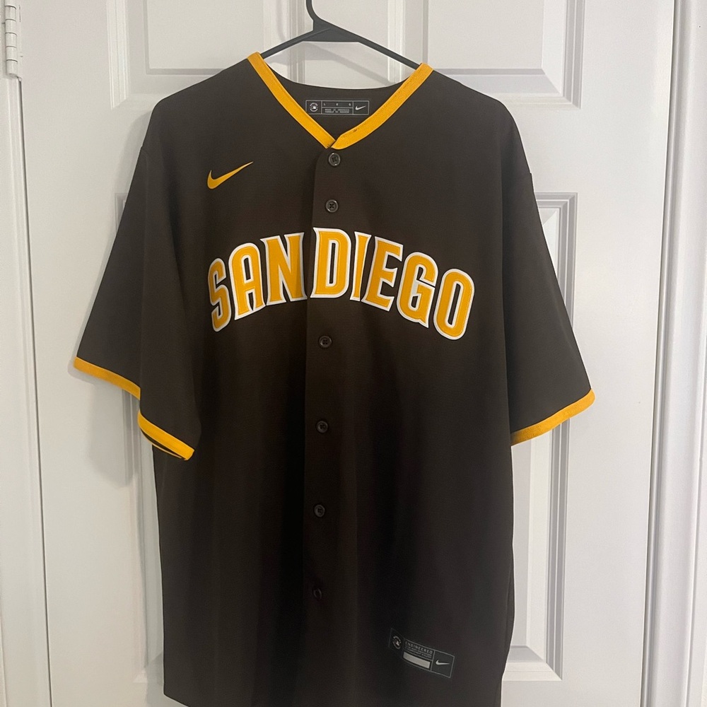Nike padres Machado Brown and Yellow Jersey